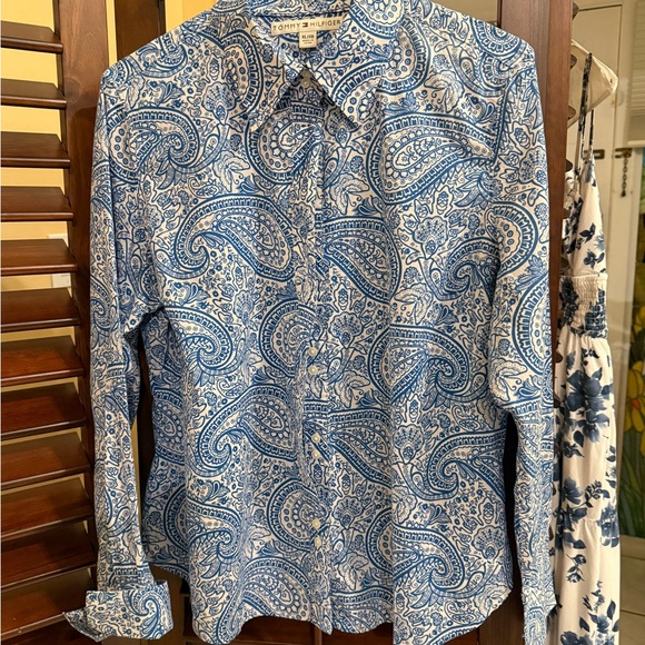 Tommy Hilfiger Tops - Tommy Hilfiger Blue Paisley Men's Shirt